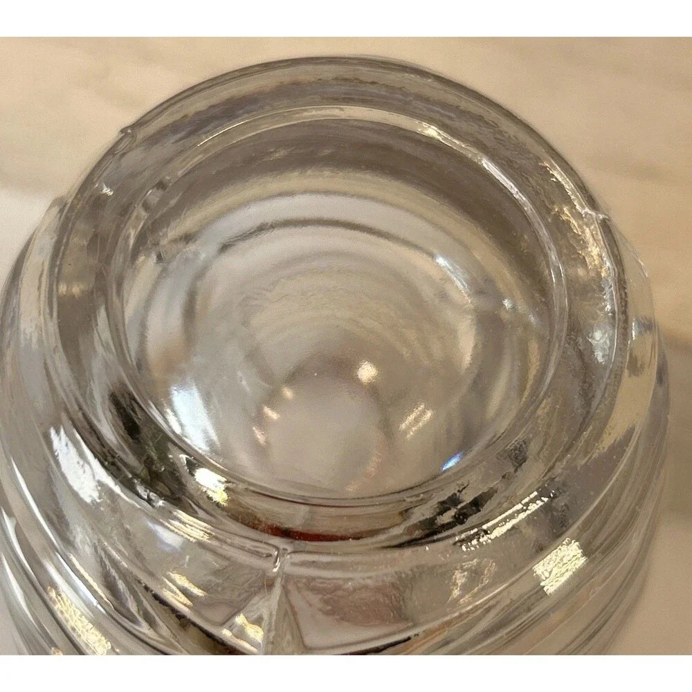 Beautiful Clear Glass Vase With Raised Pink Rose & Leaf Design 7